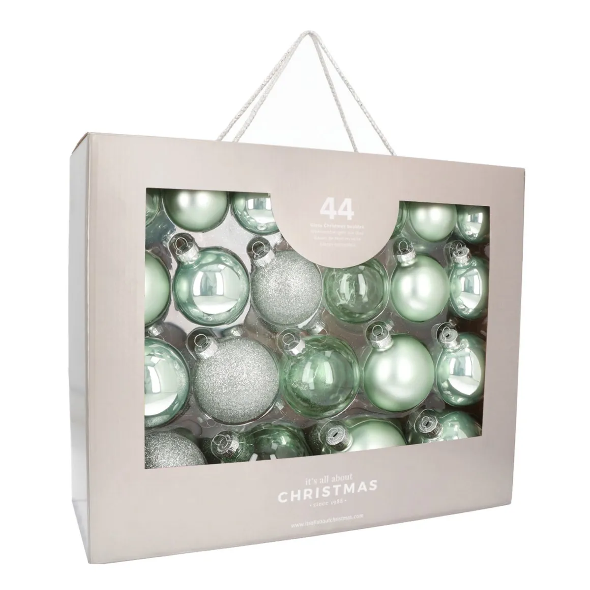 44 Eucalyptus Kerstballen In Handige Opbergbox