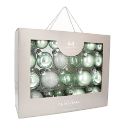 44 Eucalyptus Kerstballen In Handige Opbergbox