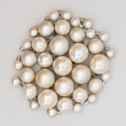 36 Kleine Kunststof Kerstballen Champagne In Koker