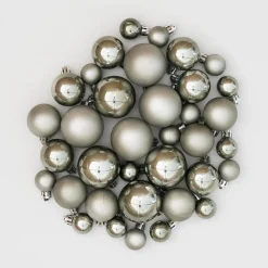 36 Kleine Kunststof Kerstballen Cottage Green In Koker