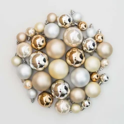 36 Kleine Kunststof Kerstballen Home Sweet Home Mix In Koker