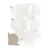 12 Kunststof Kerstballen Wit Mix 7 Cm