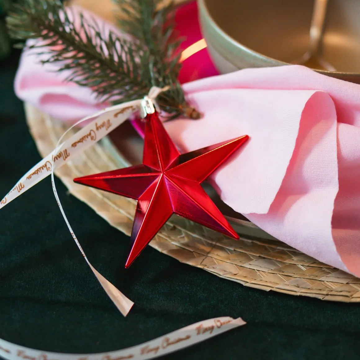 12 Kunststof Kerststerren Rood 10 Cm