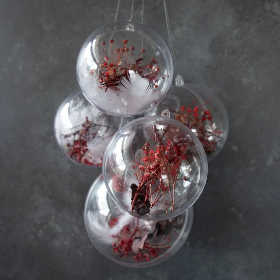 2 Vulbare Kerstballen 9 Cm Transparant