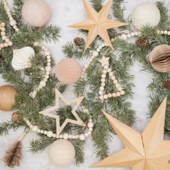 Beige Fluwelen Kerstbal Met Reliëf