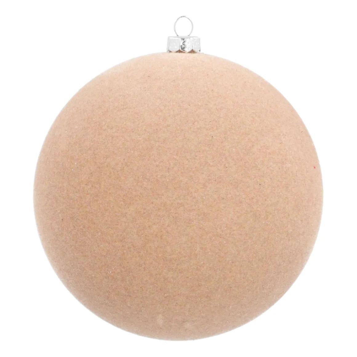 Beige Fluwelen Kerstbal Onbreekbaar