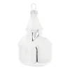 Bijzonder Glazen Kerkje Zilver Met Wit Dak 8 Cm