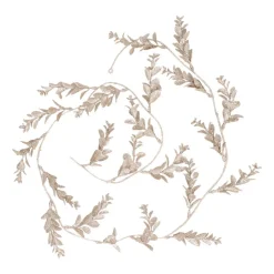 Blaadjes Slinger Met Glitter | Taupe | 270 Cm