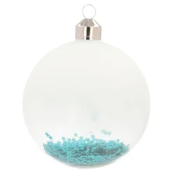 Blauwe Kerstbal 'Baby's First Christmas'