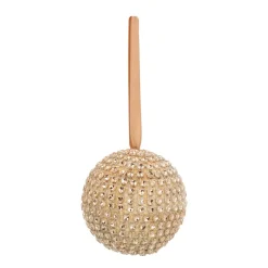 Bling Kerstbal 7,5cm Champagne