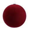 Bordeauxrode Fluwelen Kerstbal Onbreekbaar