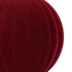 Bordeauxrode Fluwelen Kerstbal Met Reliëf