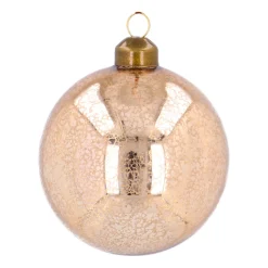 Bronzen Kerstbal Met Vintage Craquelé