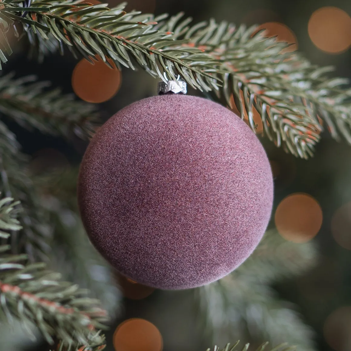 Bruine Fluwelen Kerstbal Onbreekbaar