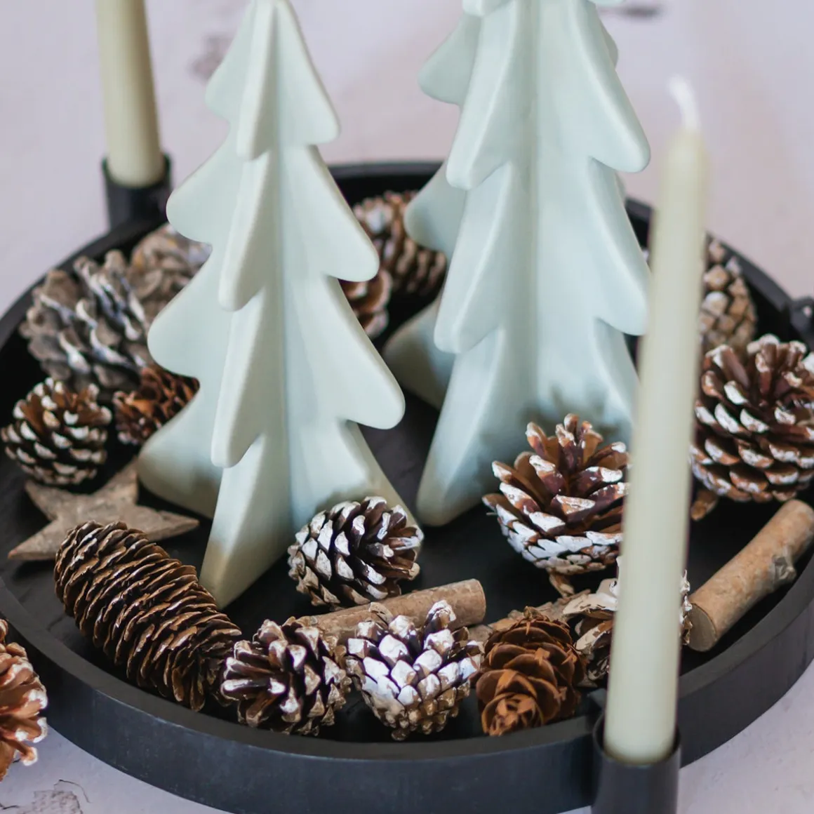 Cottage Green Porseleinen Kerstboompje