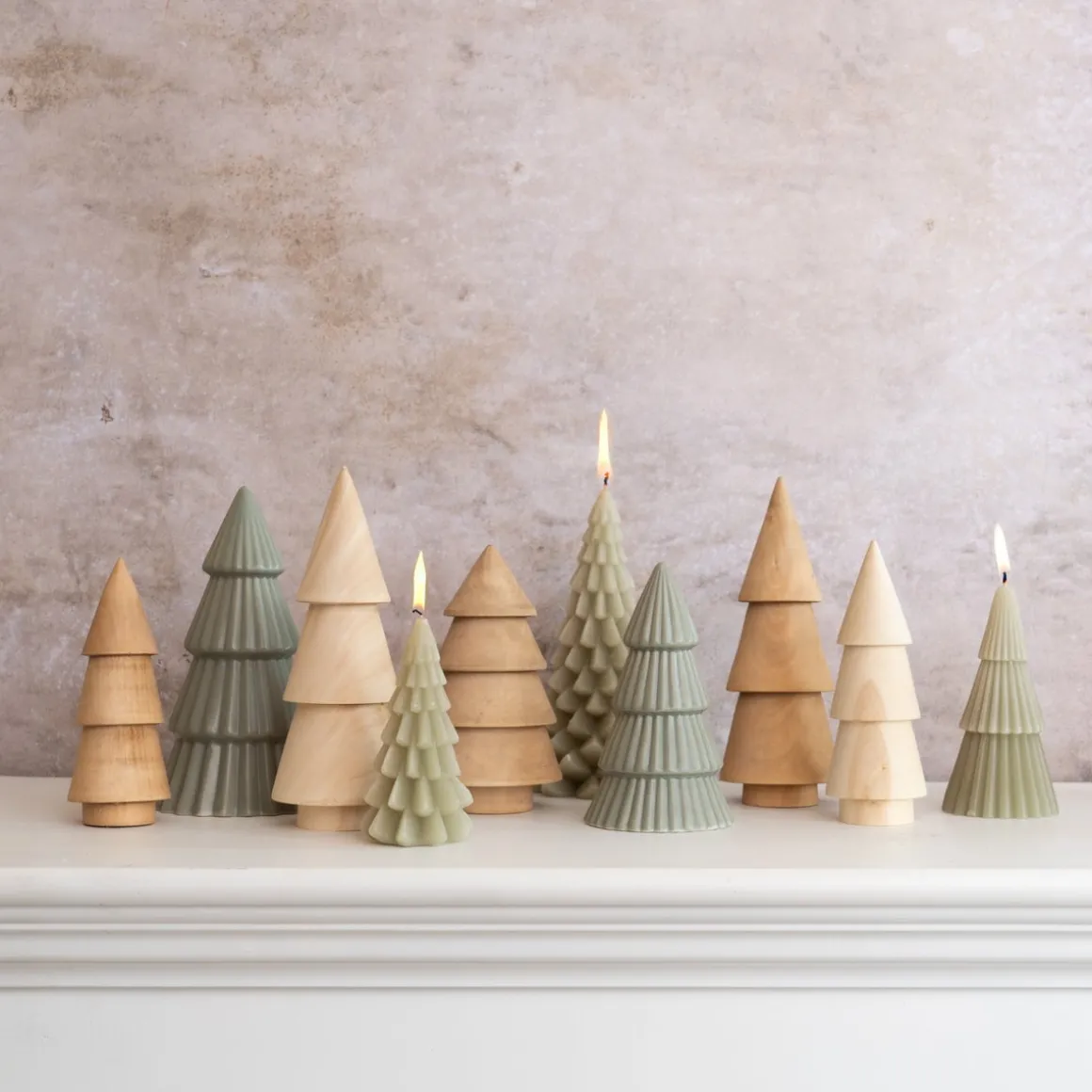 Cottage Green Porseleinen Kerstboom