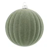 Cotton Green Fluwelen Kerstbal Met Reliëf