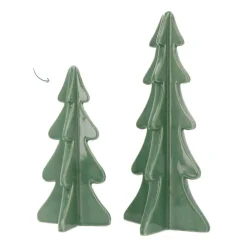 3D Porseleinen Kerstboom | Cottage Green | 21 Cm