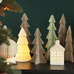 3D Porseleinen Kerstboom | Mintgroen | 28 Cm