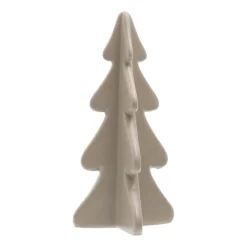 3D Porseleinen Kerstboom | Taupe| 21 Cm
