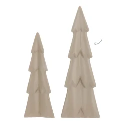 3D Porseleinen Kerstboom | Taupe| 28 Cm