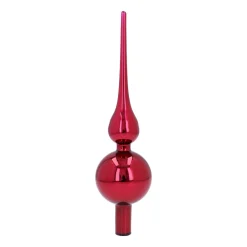 Dieprode Glazen Piek Voor Een Traditionele Kerstboom