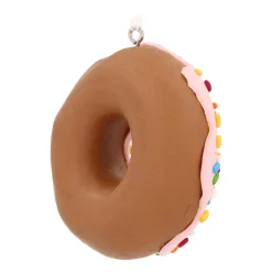Donut Kersthanger Klei | Roze | Handgemaakt | 7 Cm