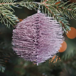 Draadbal Met Glitter | 8 Cm | Roze