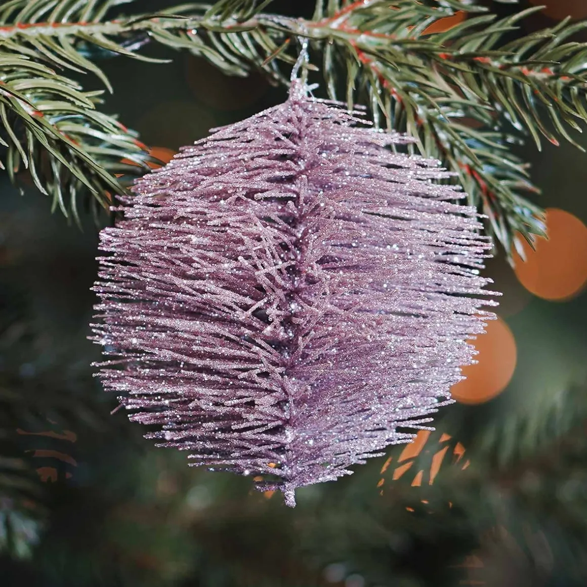 Draadbal Met Glitter | 8 Cm | Roze