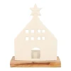 Elegant Wit Huisje Met Waxinelichthouder