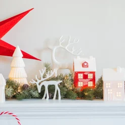 Elegant Wit Rendier Met Kop Omlaag