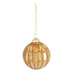 Elegante Bronzen Kerstbal Met Craquelé Look