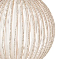 Elegante Taupe Kerstbal Met Gouden Glitters