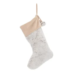 Fluffy Kerstsok | Bruin | 45 Cm