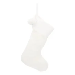 Fluffy Kerstsok | Wit | 45 Cm