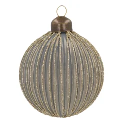 Frisse Cottage Green Kerstbal Met Gouden Glitters