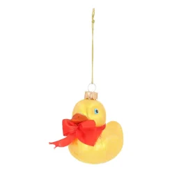 Glazen Badeend Kersthanger Met Glitterdetails
