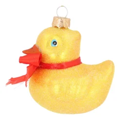 Glazen Badeend Kersthanger Met Glitterdetails