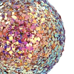 Glazen 'Galaxy' Kerstbal Met Glitters (buitenkant)