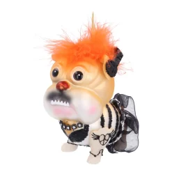 Glazen Hond Kersthanger In Punk Thema