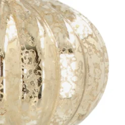 Glazen Kerstbal | Champagne Met Craquelé | Ui-vorm | 8 Cm