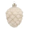 Glazen Kerstbal | Dennenappel Oudzilver | 10 Cm