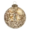 Glazen Kerstbal | Hydro Dip Brons | 8cm