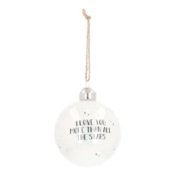 Glazen Kerstbal | 'Love You More Than All The Stars' | 8 Cm | It's All About Christmas