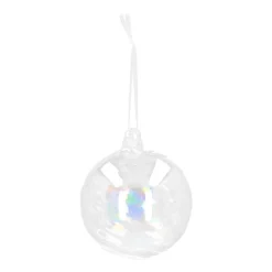 Glazen Kerstbal | Swirl Met Zeepbeleffect | 8 Cm