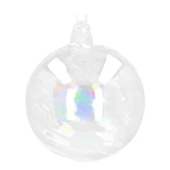 Glazen Kerstbal | Swirl Met Zeepbeleffect | 8 Cm