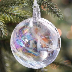 Glazen Kerstbal | Swirl Met Zeepbeleffect | 10 Cm