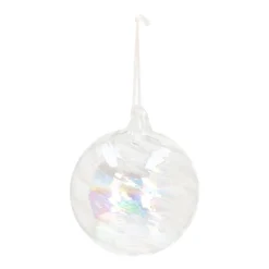 Glazen Kerstbal | Swirl Met Zeepbeleffect | 10 Cm