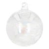 Glazen Kerstbal Met Draad | 8 Cm | Olie-effect | Transparant