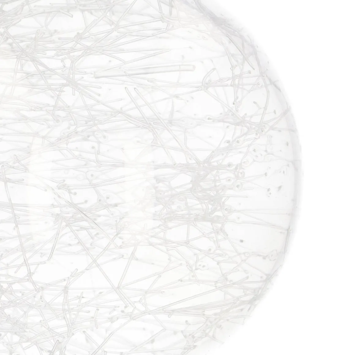 Glazen Kerstbal Met Ijsdraden | Transparant | 8 Cm